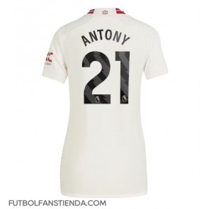 Manchester United Antony #21 Tercera Equipación Mujer 2023-24 Manga Corta